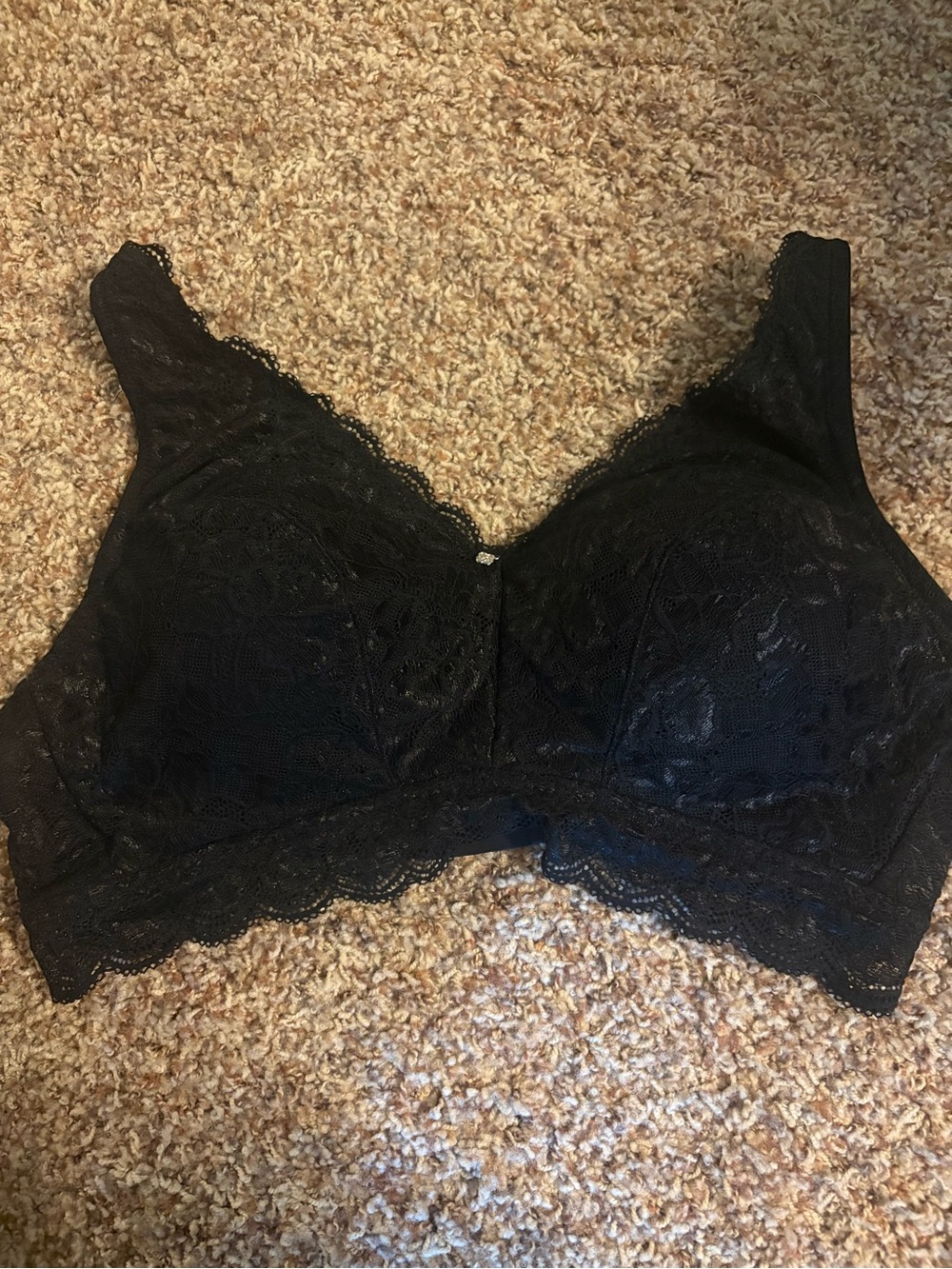 Breezies Black Lace Wireless Bra - Women Intimates & Sleepwear